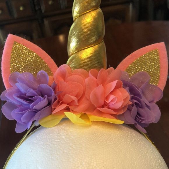 6 headbands for dress up/ Unicorn, Bunny, Cat, Crown, Puff Balls,tail, giraffe - Picture 6 of 16